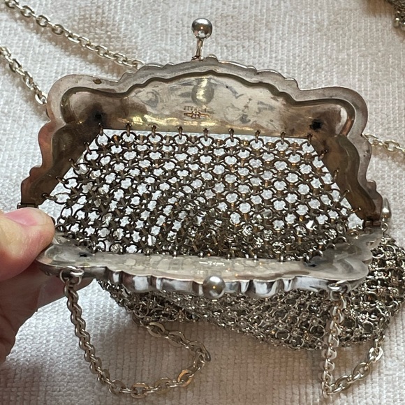 Vintage chain mail, sterling silver purse, circa 1920’s - Picture 6 of 11